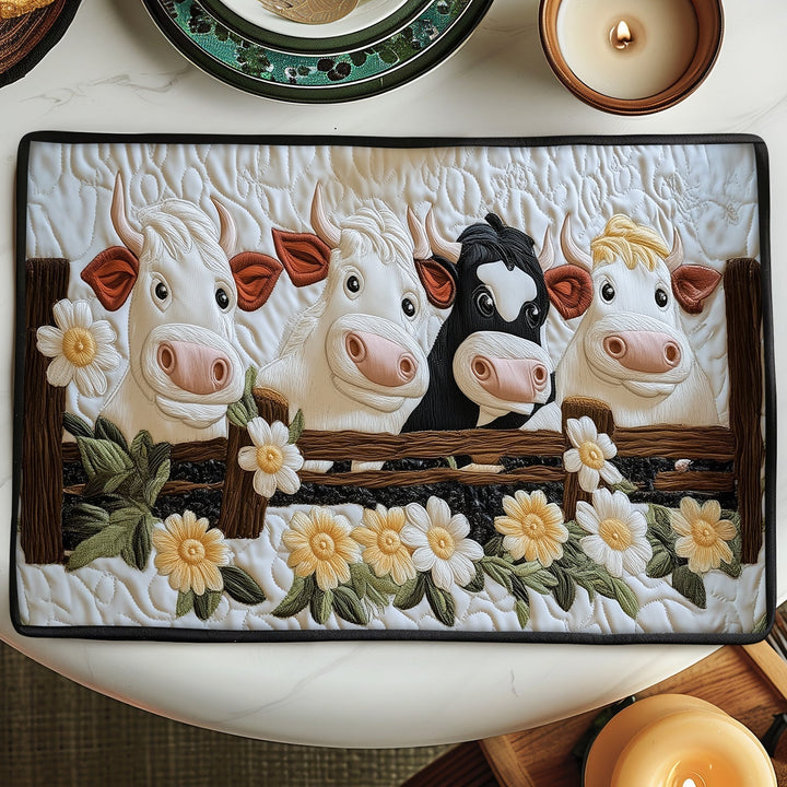 Meadow Moo Quilted Place Mat
