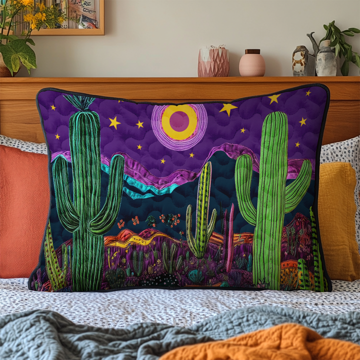 Saguaro Glow Quilted Bedding Pillow Case