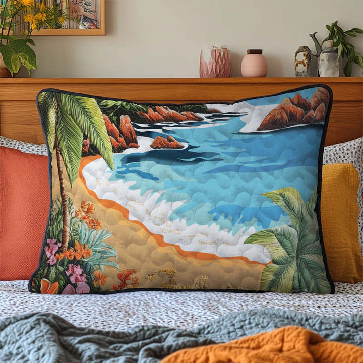 Beach Haven Quilted Bedding Pillow Case