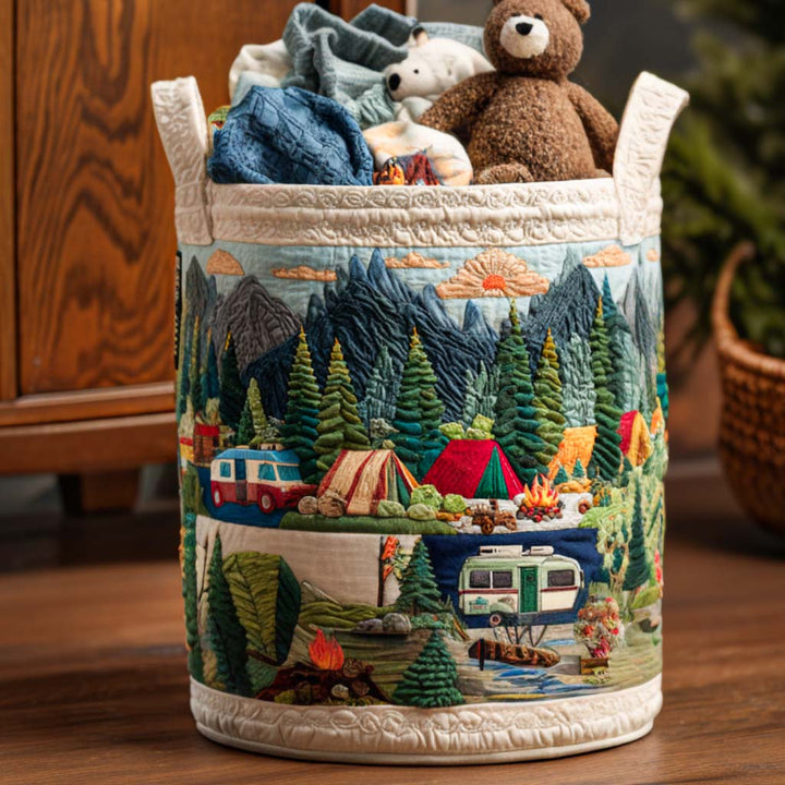 Nature Escape Quilted Laundry Basket