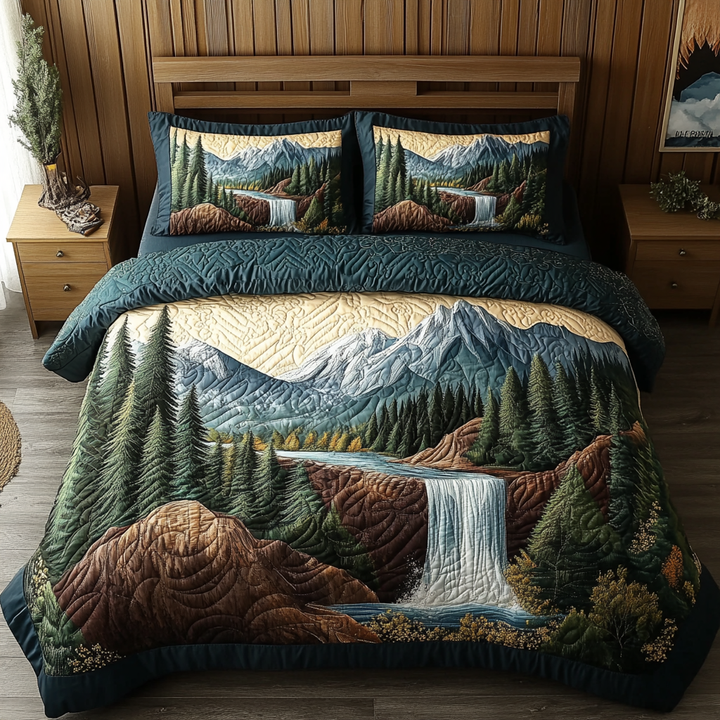 Nature Rest 3-Piece Quilted Bedding Set