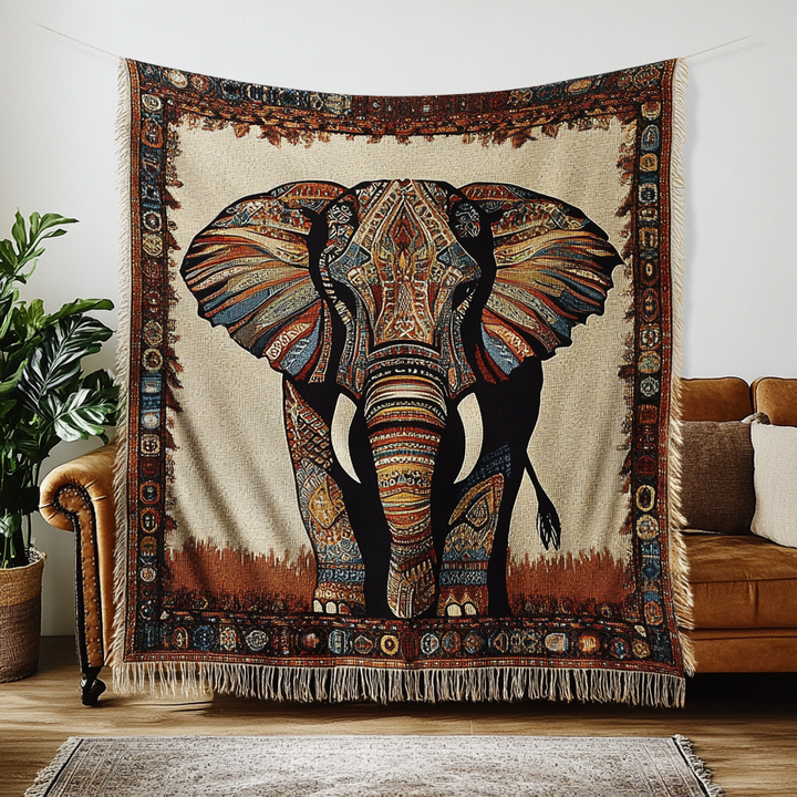 Noble Pachyderm Woven Sofa Blanket