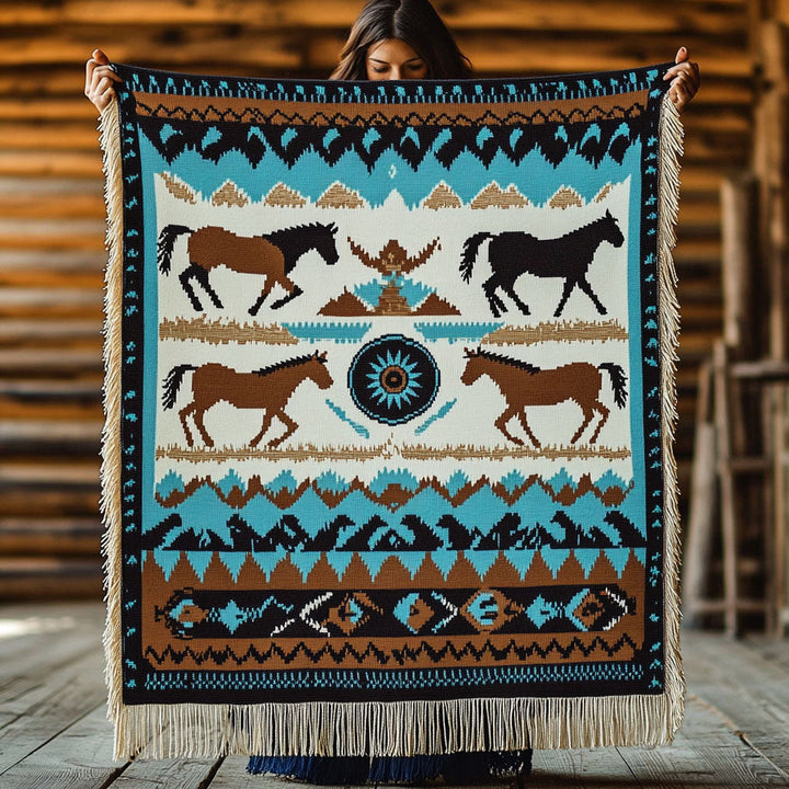 Nomadic Threads Woven Sofa Blanket