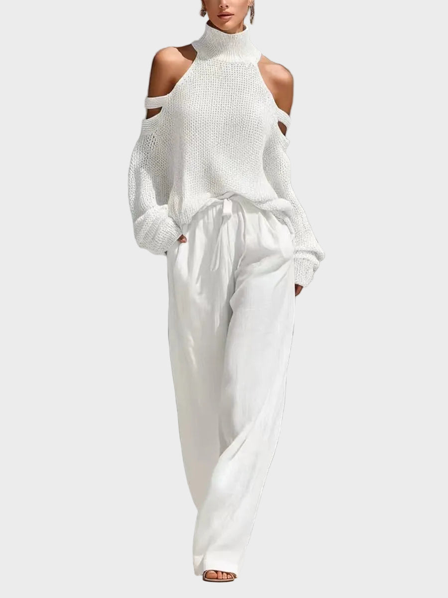 Sara - Modern set made of knitwear and linen