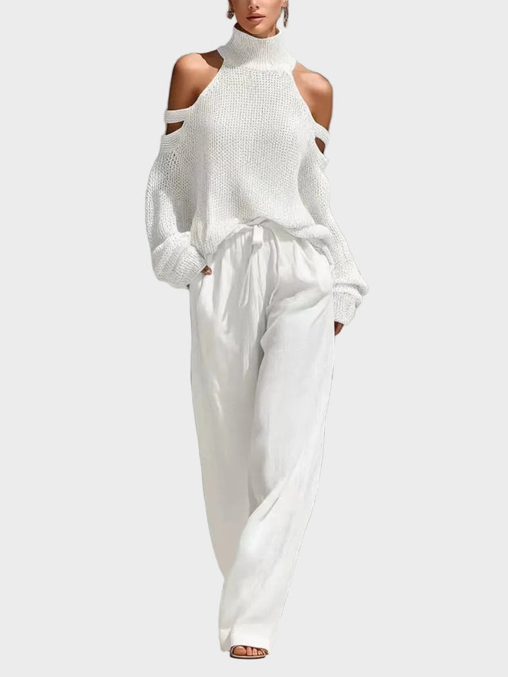 Sara - Modern set made of knitwear and linen