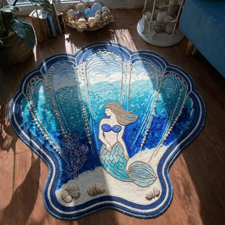 Ocean Whisper Custom Shape Area Rug