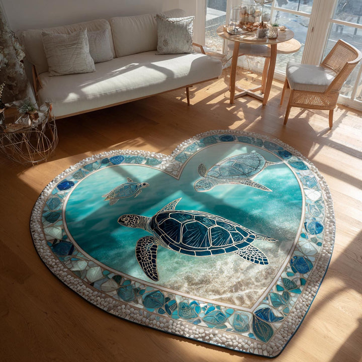 Ocean Embrace Custom Shape Area Rug