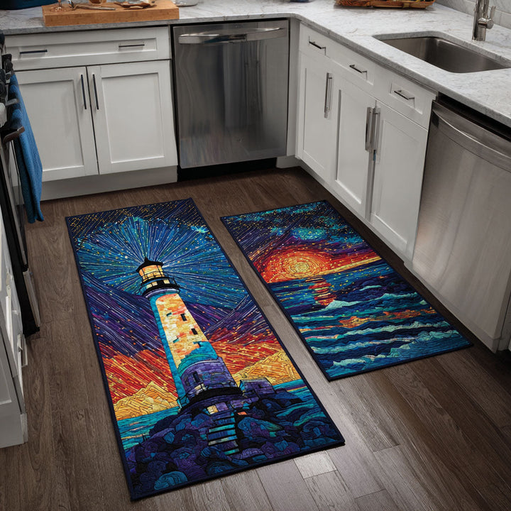 Ocean Lighthouse Kitchen Area Rug