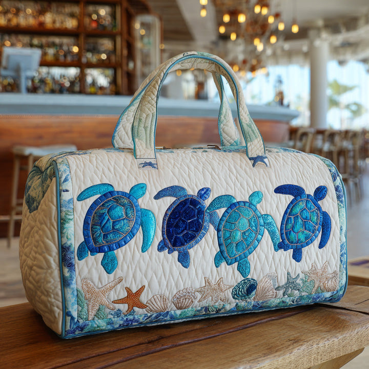 Ocean Turtle Quilted Duffle Bag