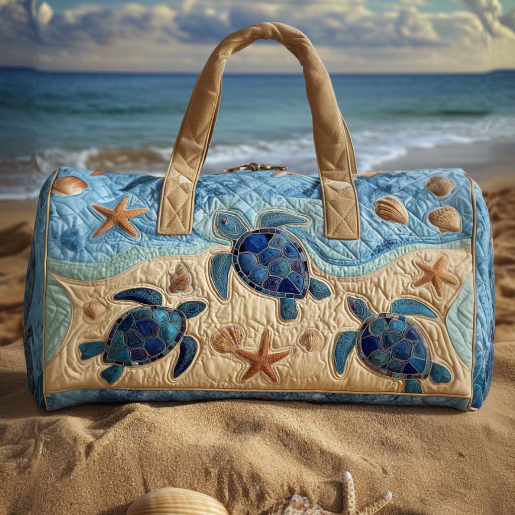 Ocean Turtles Quilted Duffle Bag