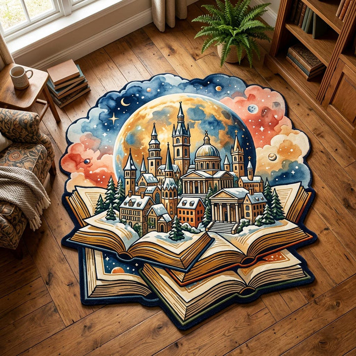 Old Manuscript Custom Shape Area Rug
