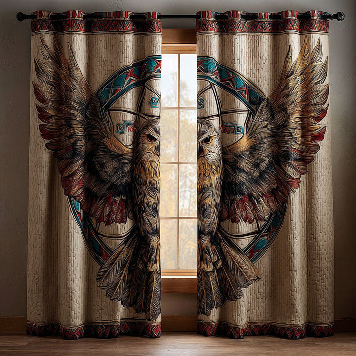 Owl Echo Quilted Curtains