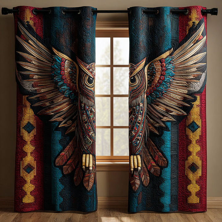 Owl Guard Quilted Curtains