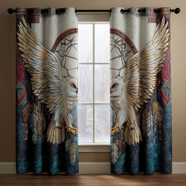 Owl Shadow Quilted Curtains