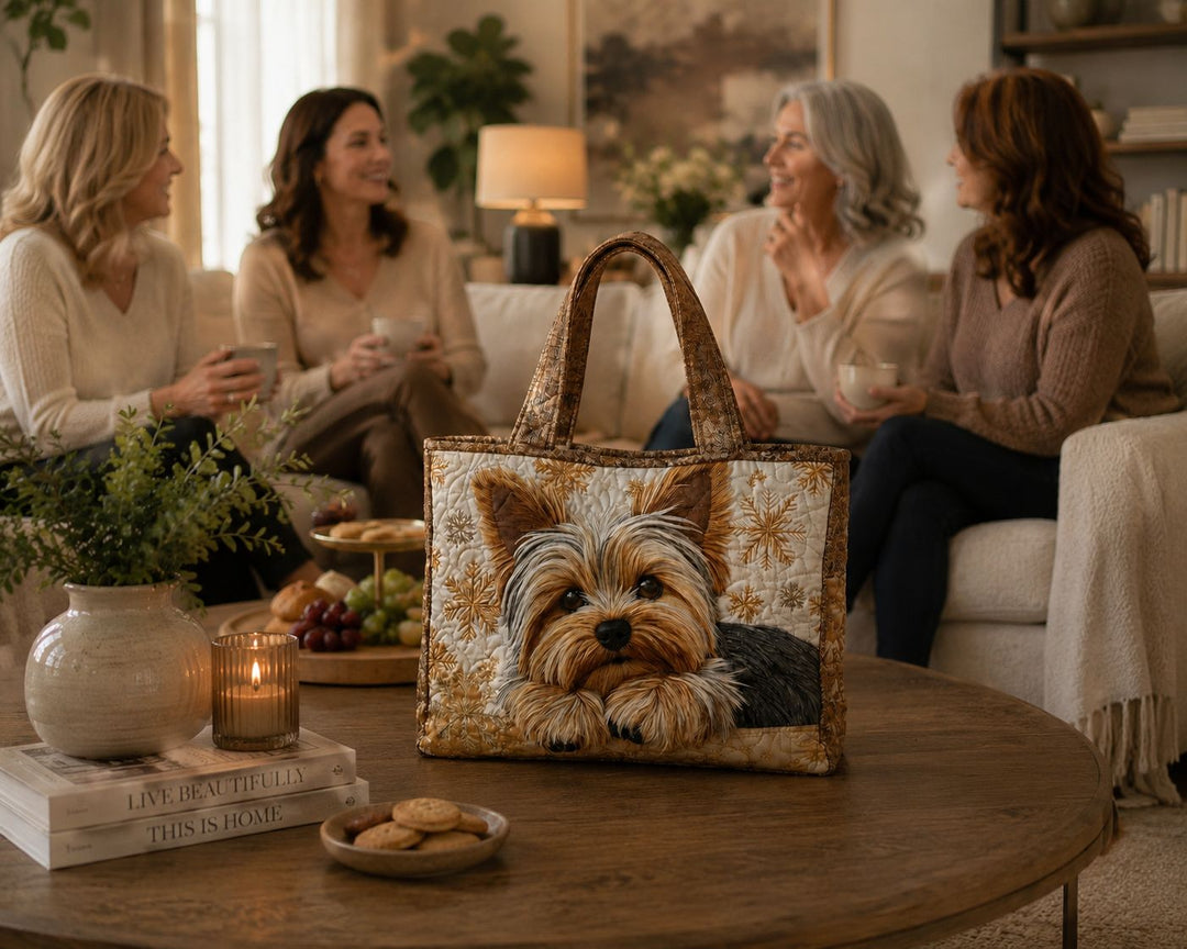 Quilted Tote Bag - Adorable Yorkshire