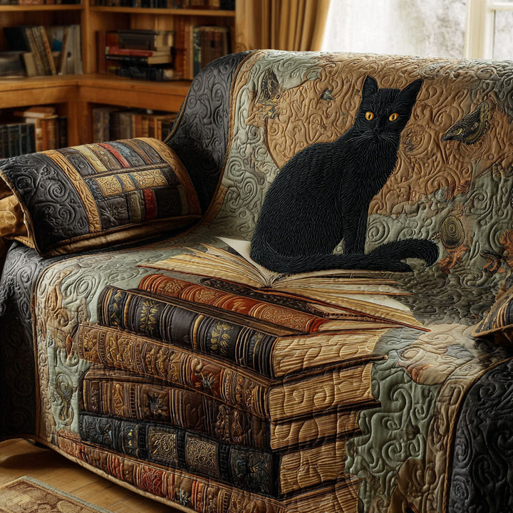 Pages Of Mystery Quilted Sofa Cover