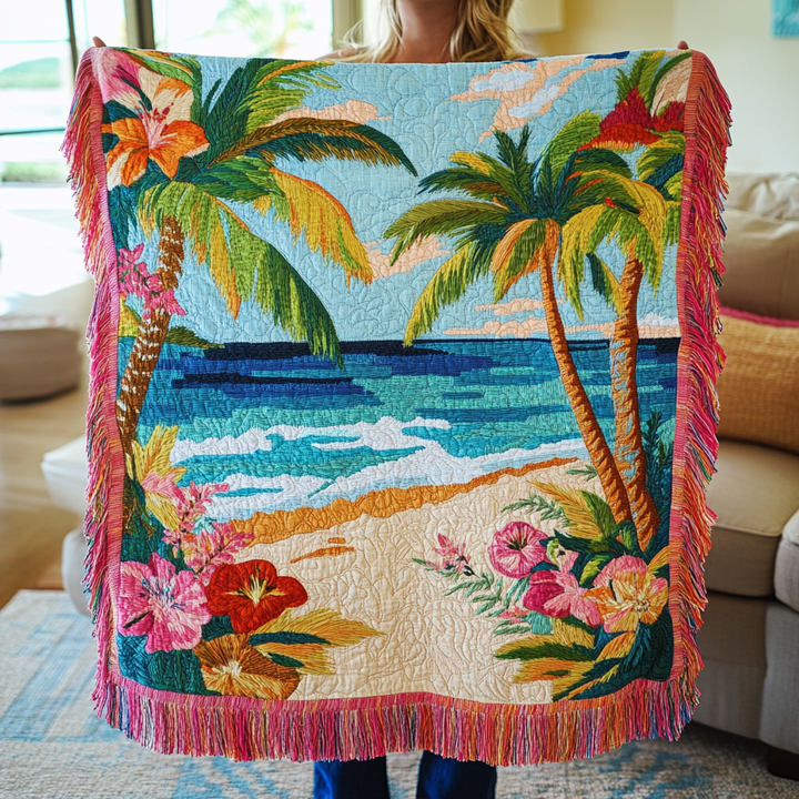 Paradise Escape Woven Sofa Blanket