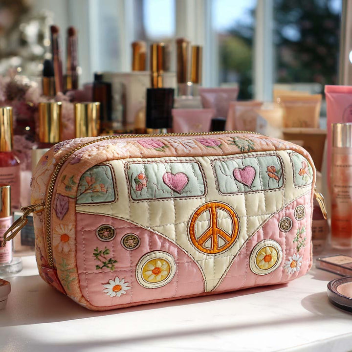 Pastel Dream Van Quilted Makeup Bag