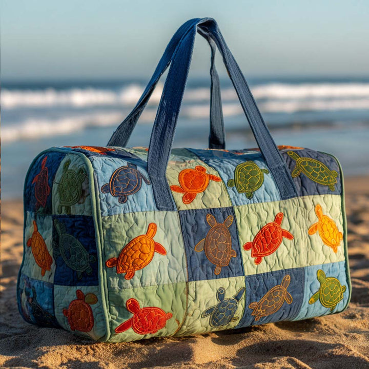 Patchy Turtles Quilted Duffle Bag