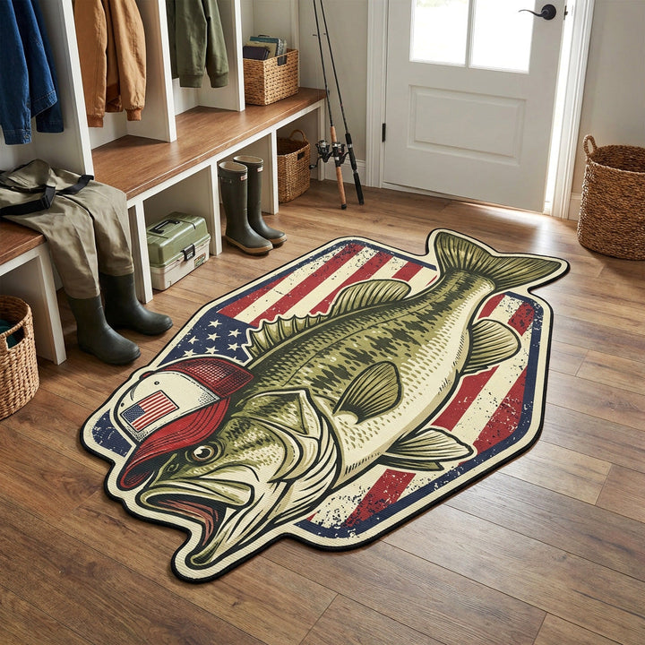 Patriot Bass Custom Shape Area Rug