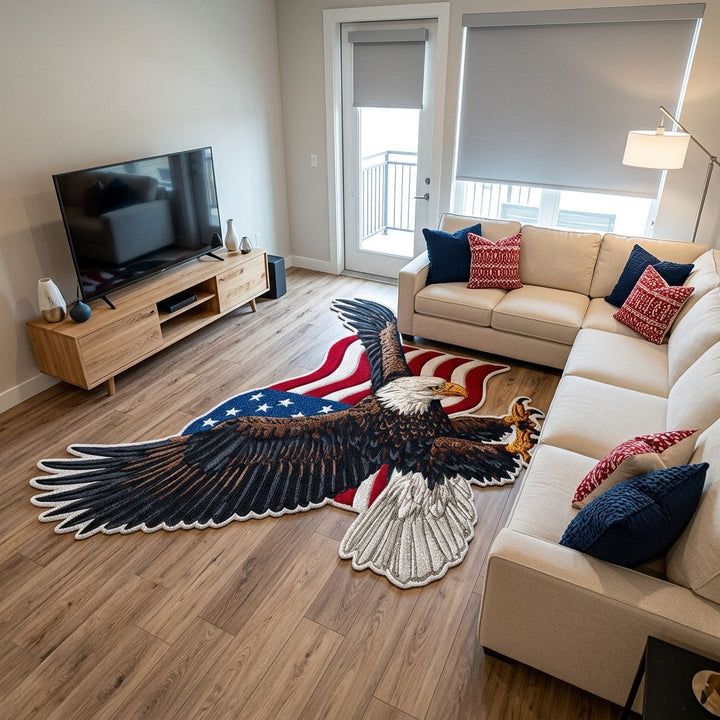 Patriot Eagle Custom Shape Area Rug