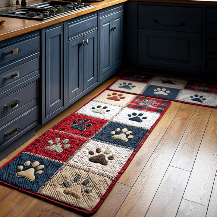 Paw Print Joy Kitchen Area Rug