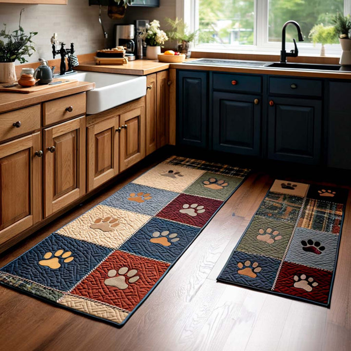 Paw Print Kitchen Area Rug
