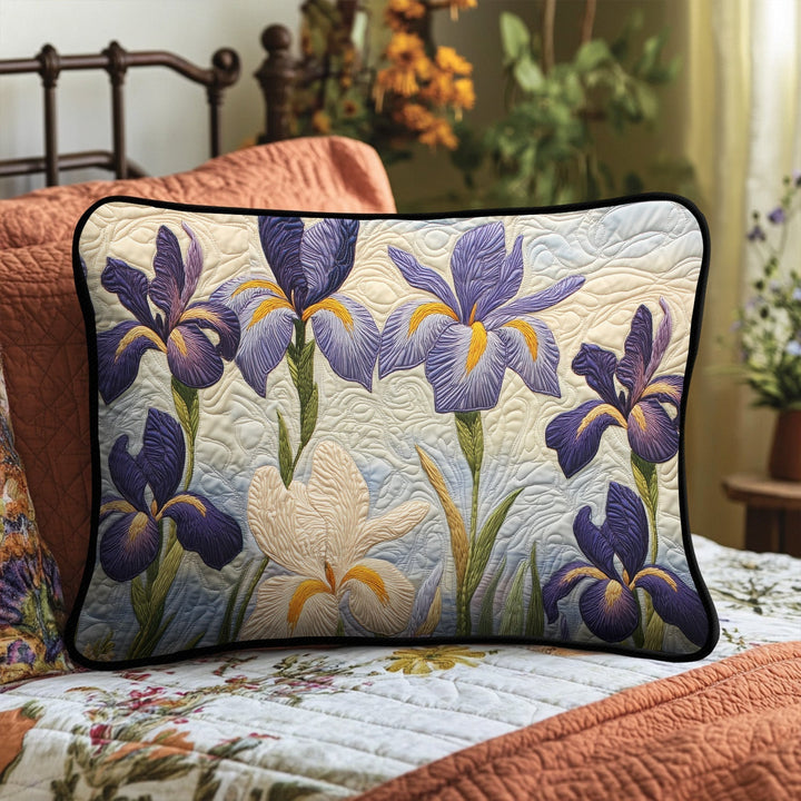 Peaceful Iris Quilted Bedding Pillow Case