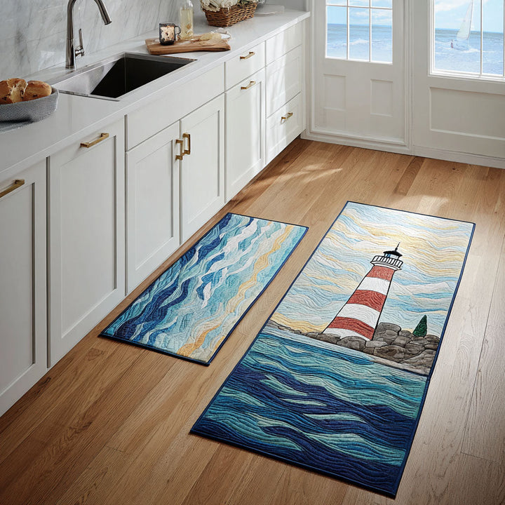 Peaceful Lighthouse Kitchen Area Rug