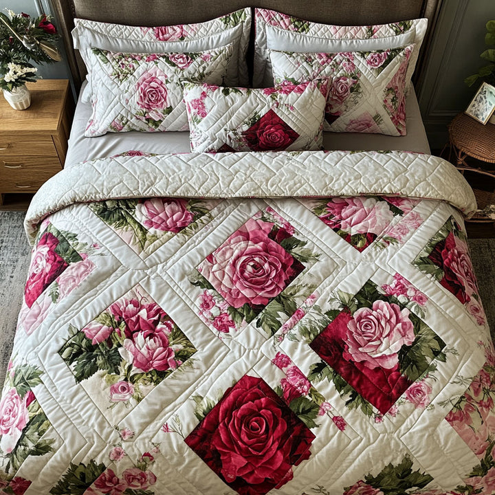 Petal Patch 3-Piece Quilted Bedding Set