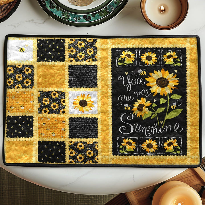 You Are My Sunshine Quilted Place Mat