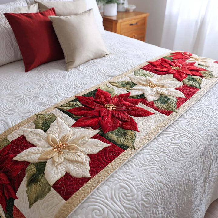 Christmas Quilted Bed Runner