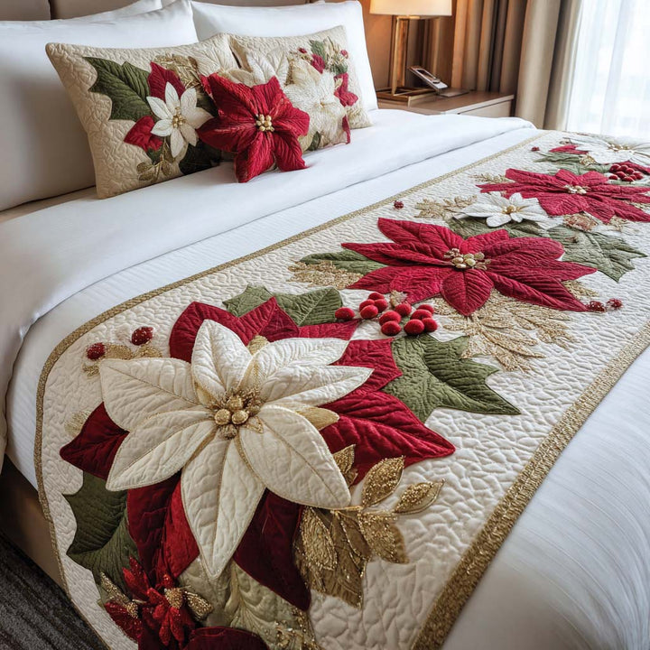 Christmas Quilted Bed Runner