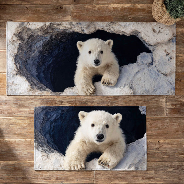 Polar Silence Kitchen Area Rug