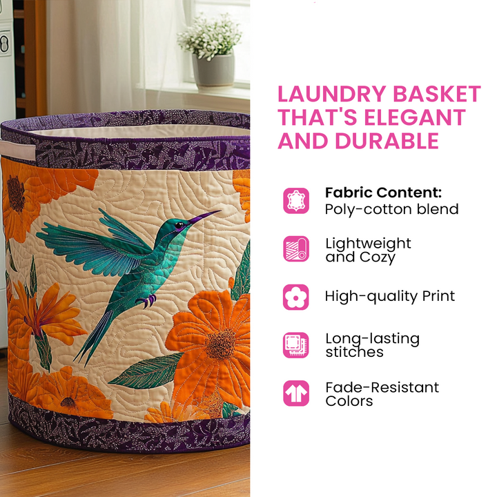 Rainbow Boston Terrier Quilted Laundry Basket