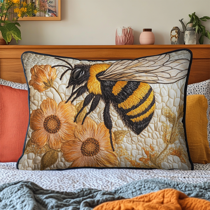 Sweet Swarm Quilted Bedding Pillow Case