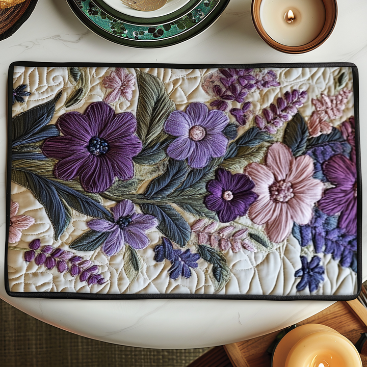 Elegant Lavender Quilted Place Mat