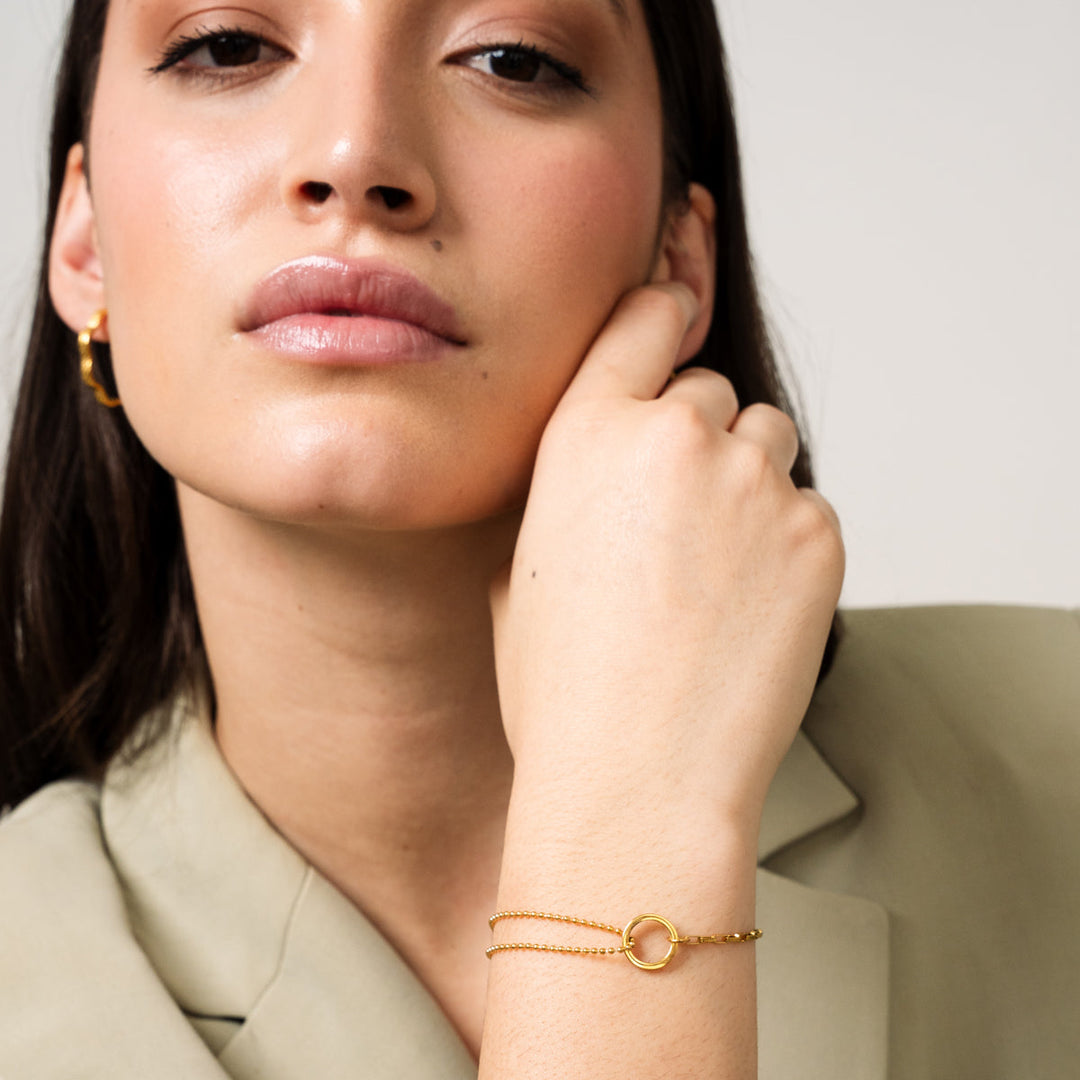 Gold Tennis bracelet in a box