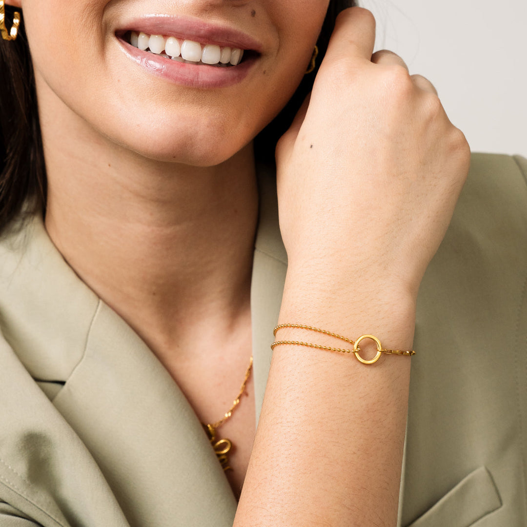 Gold Tennis bracelet in a box