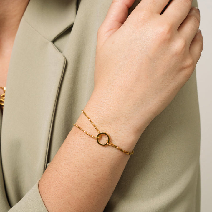 Gold Tennis bracelet in a box