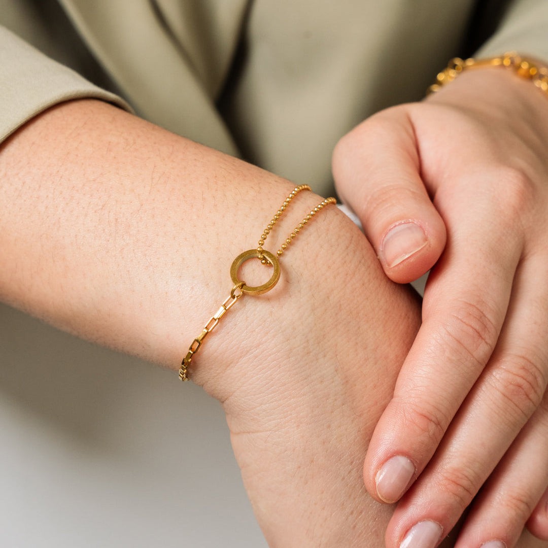 Gold Tennis bracelet in a box