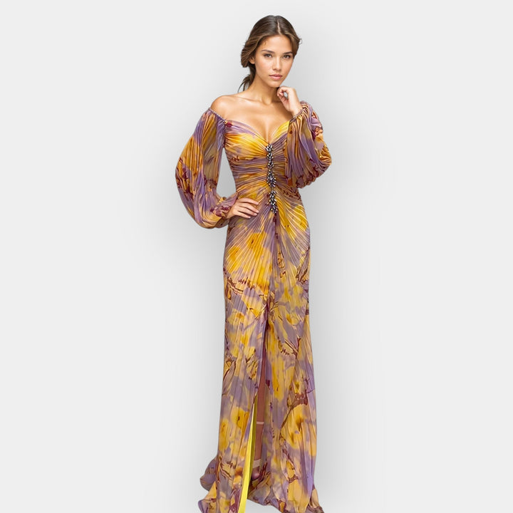 Dress with a slit