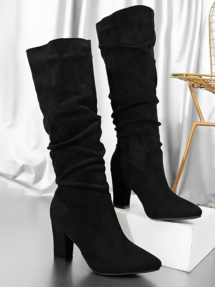 Pointed Knee-High Boots