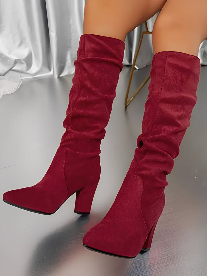 Pointed Knee-High Boots