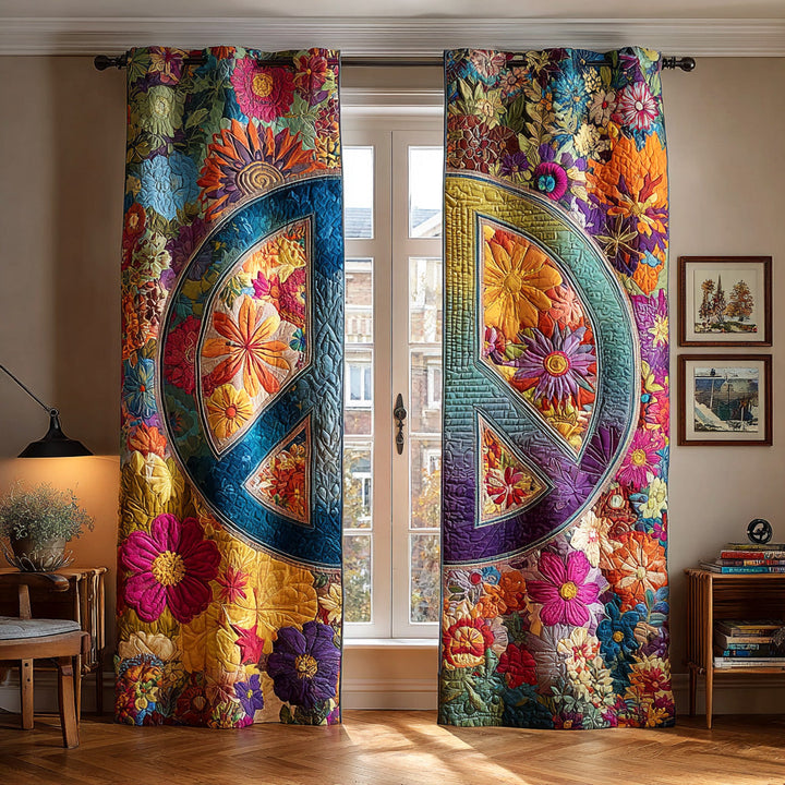 Radiant Peace Path Quilted Curtains