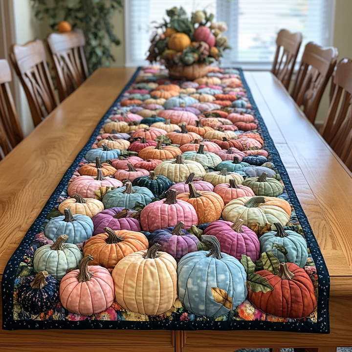 Pumpkin Quilted Table Runner
