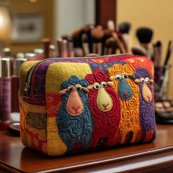 Sheep Quilted Makeup Bag