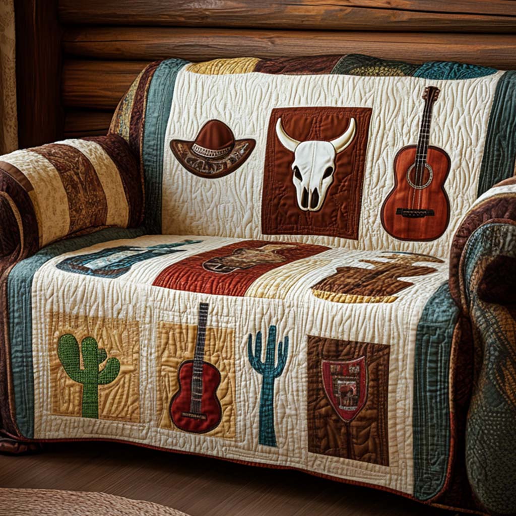 Cowboy Quilted Sofa Cover