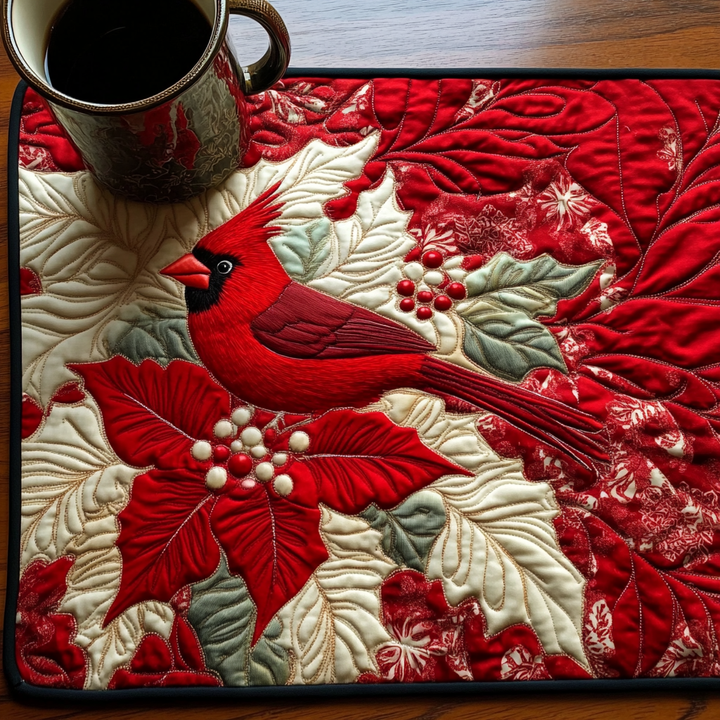 Red Feather Tapestry Quilted Placemat