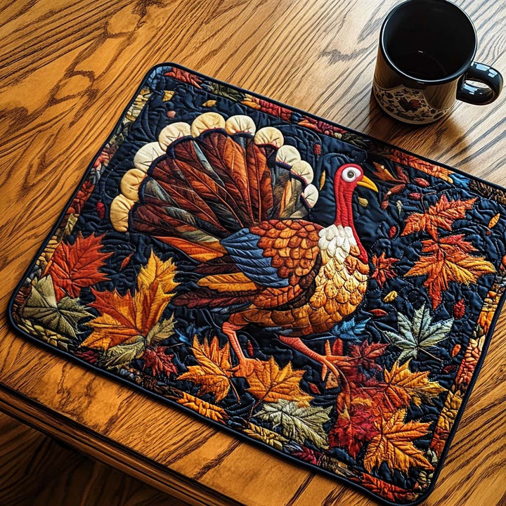 Regal Autumn Strut Quilted Placemat